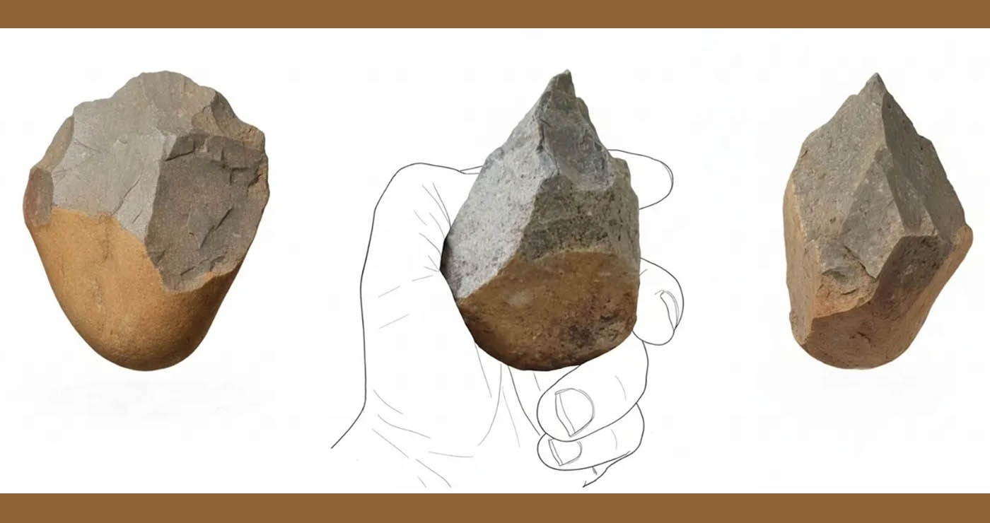 Σπάνιο φονικό όπλο προϊστορικού ανθρώπου βρέθηκε κατά τις εργασίες κατασκευής του Αυτοκινητόδρομου Ε65 (Φωτογραφίες)