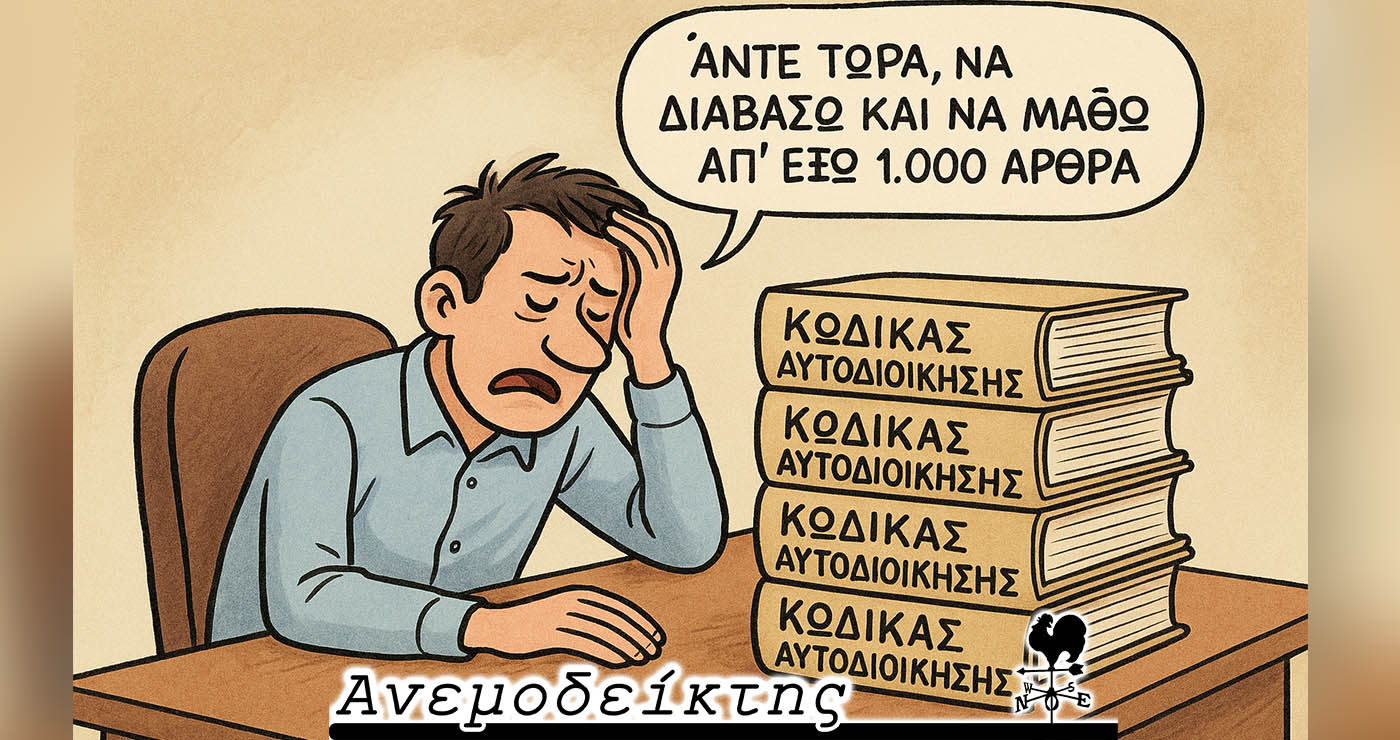 Με… εξετάσεις θα επιλέγονται απ’ εδώ και πέρα  οι υποψήφιοι Δημοτικοί Σύμβουλοι; – Ο Ανεμοδείκτης σχολιάζει (11/11)