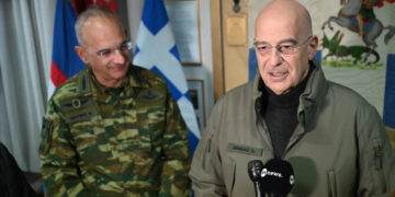 Δένδιας από τη Φλώρινα: Οι Ένοπλες Δυνάμεις φρουρούν τα όρια της επικράτειας και παρέχουν αίσθημα ασφάλειας στους πολίτες