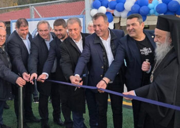 Ο Αναπλ. Υπ. Αθλητισμού Γιάννης Βρούτσης εγκαινίασε το ενωσιακό γήπεδο της ΕΠΣ Γρεβενών