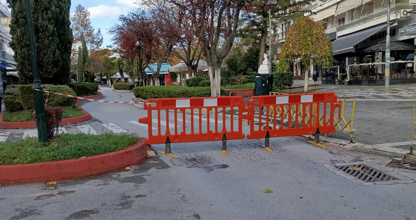 Πτολεμαΐδα: Μετ’ εμποδίων η κυκλοφορία των οχημάτων στο κέντρο της πόλης λόγω έκτακτων εργασιών