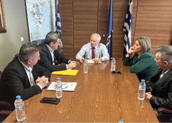 Σαββόπουλος, Χαρούμενος και Αντωνίου στο ΥΠΑΑΤ – Ζήτησαν προκαταβολές και επίσπευση αποζημιώσεων για τους μηλοπαραγωγούς