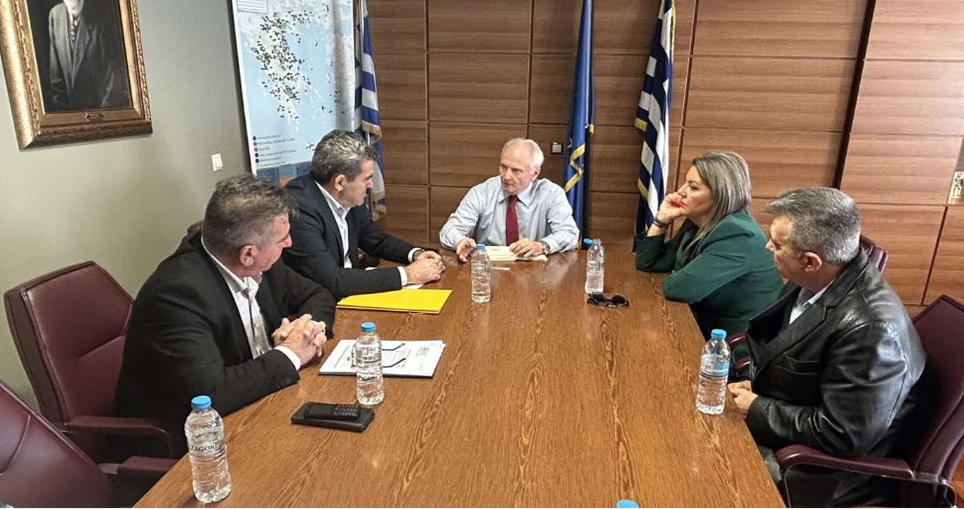 Σαββόπουλος, Χαρούμενος και Αντωνίου στο ΥΠΑΑΤ – Ζήτησαν προκαταβολές και επίσπευση αποζημιώσεων για τους μηλοπαραγωγούς