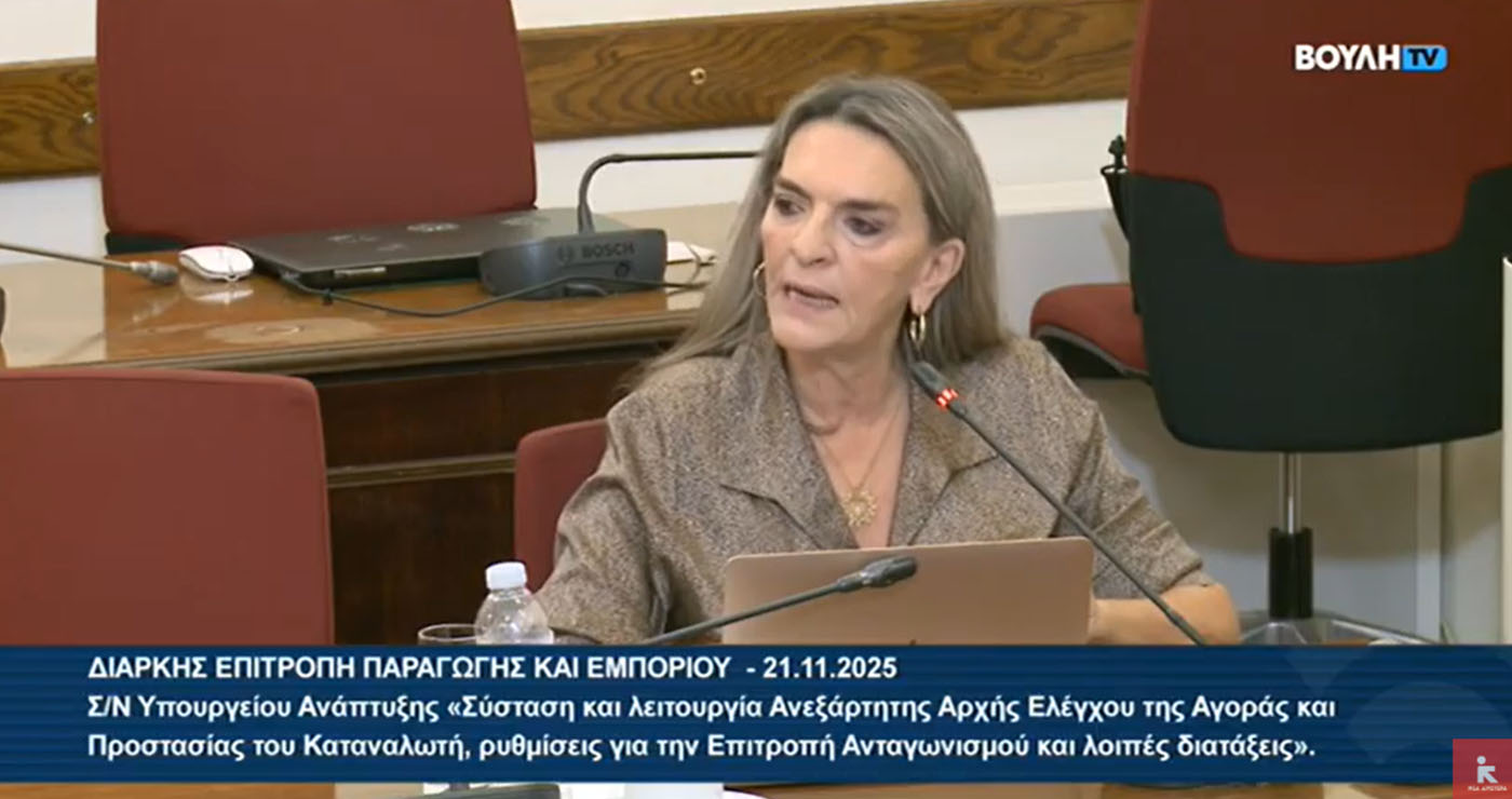 Πέτη Πέρκα: «Η κυβέρνηση αφήνει την αγορά ανεξέλεγκτη, τους καταναλωτές απροστάτευτους  και εμπλέκει τη χώρα σε γεωπολιτικούς ανταγωνισμούς»