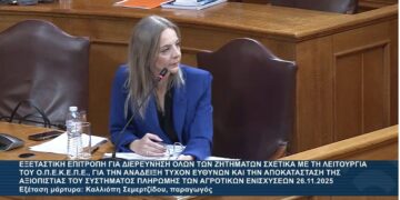 «Είμαι κανονική αγρότισσα, έχουμε ελεγχθεί στρέμμα- στρέμμα»- Η κατάθεση Σεμερτζίδου στην Εξεταστική για τον ΟΠΕΚΕΠΕ και οι εντάσεις με την Κωνσταντοπούλου