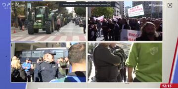 Στο υπουργείο Αγροτικής Ανάπτυξης οι αγρότες – Κλείδωσαν τις πόρτες με σχοινιά