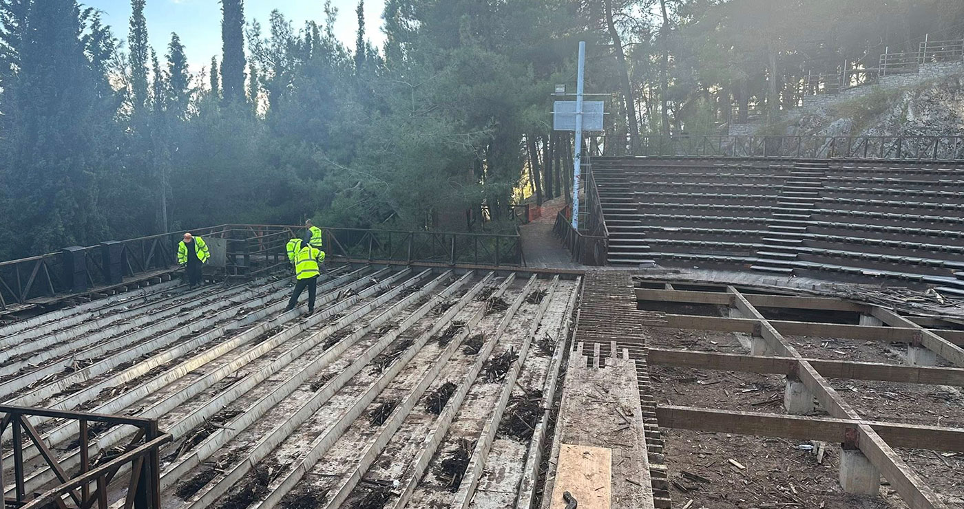Ξεκίνησαν οι εργασίες συντήρησης του υπαίθριου δημοτικού θεάτρου Κοζάνης