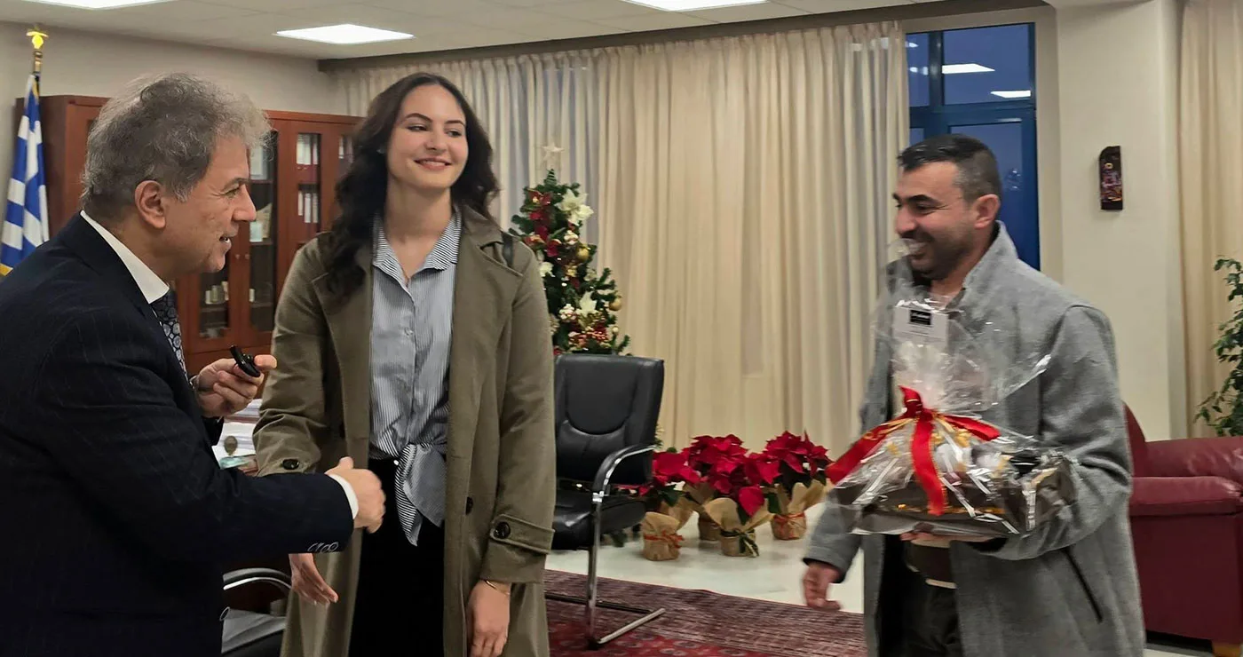 Οικογένειες από τον οικισμό της Αγ. Μαγδαληνής Κοζάνης υποδέχθηκε ο περιφερειάρχης