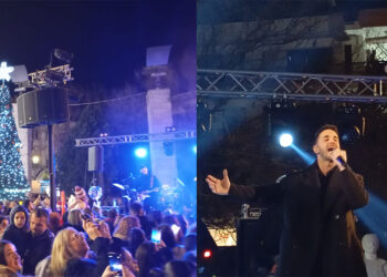 Πτολεμαΐδα: Με πυροτεχνήματα και …Γιώργο Λιβάνη το άναμμα του Χριστουγεννιάτικου δέντρου (φωτο-video)