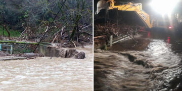 Υπερχειλίσεις ρεμάτων, ποταμών και κατολισθήσεις προκάλεσε η κακοκαιρία Byron στη Φλώρινα (Φωτογραφίες)