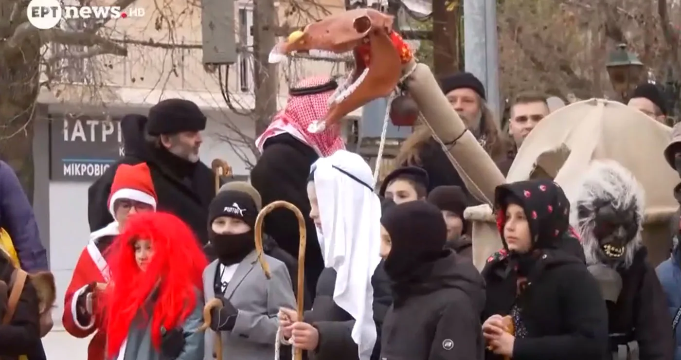 Αιανή Κοζάνης: Ζωντανεύει το έθιμο της καμήλας (video)