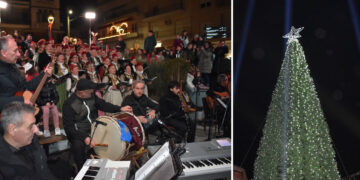 Λαμπερή αρχή στην Καστοριά: Φωταγωγήθηκε το Χριστουγεννιάτικο Δέντρο στην Πλατεία Ομονοίας