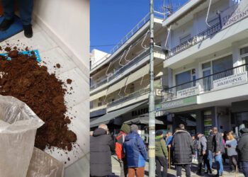 Πτολεμαΐδα: Αγρότες πέταξαν κοπριά έξω από το γραφείο του Στάθη Κωνσταντινίδη