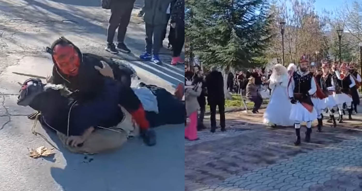 Ασβεστόπετρα: Με επιτυχία αναβίωσε το έθιμο των Μωμόγερων (Βίντεο)