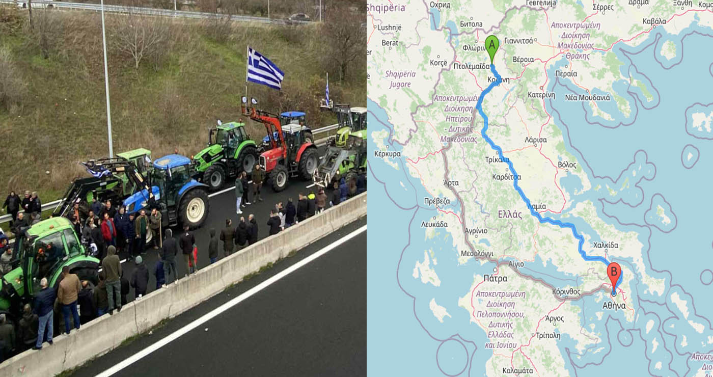 Αναγνώστης του e-ptolemeos.gr δίνει οδηγίες για το ταξίδι Πτολεμαΐδα – Αθήνα (μέσω Κατερίνης) κατά τη διάρκεια των αγροτικών μπλόκων