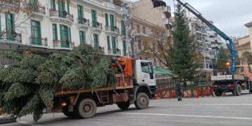 Κοζάνη: Άλλαξε το χριστουγεννιάτικο δέντρο στην κεντρική πλατεία! (φωτο)
