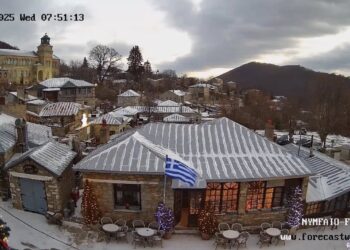 Χιονοπτώσεις μικρής έντασης στη Δ. Μακεδονία (εικόνες)