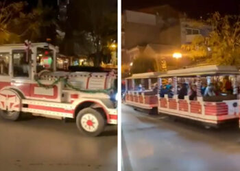 “Σφύριξε” το Χριστουγεννιάτικο τρενάκι στην Πτολεμαΐδα (Βίντεο)