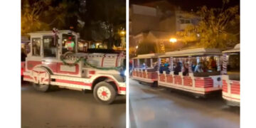 “Σφύριξε” το Χριστουγεννιάτικο τρενάκι στην Πτολεμαΐδα (Βίντεο)