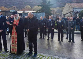 Τρισάγιο στη μνήμη του Υπαρχιφύλακα Ηλία Κωστένη τελέστηκε στη Μικρολίμνη Πρεσπών