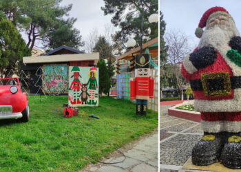 Ξεκίνησε ο στολισμός στην Πτολεμαΐδα: Φάτνη, Άγιος Βασίλης και γιορτινές φιγούρες στο Παλιό Πάρκο (Φωτογραφίες)