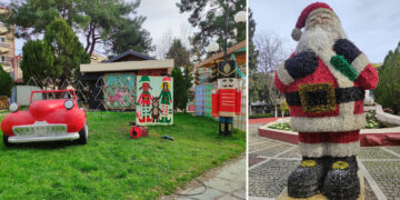 Ξεκίνησε ο στολισμός στην Πτολεμαΐδα: Φάτνη, Άγιος Βασίλης και γιορτινές φιγούρες στο Παλιό Πάρκο (Φωτογραφίες)