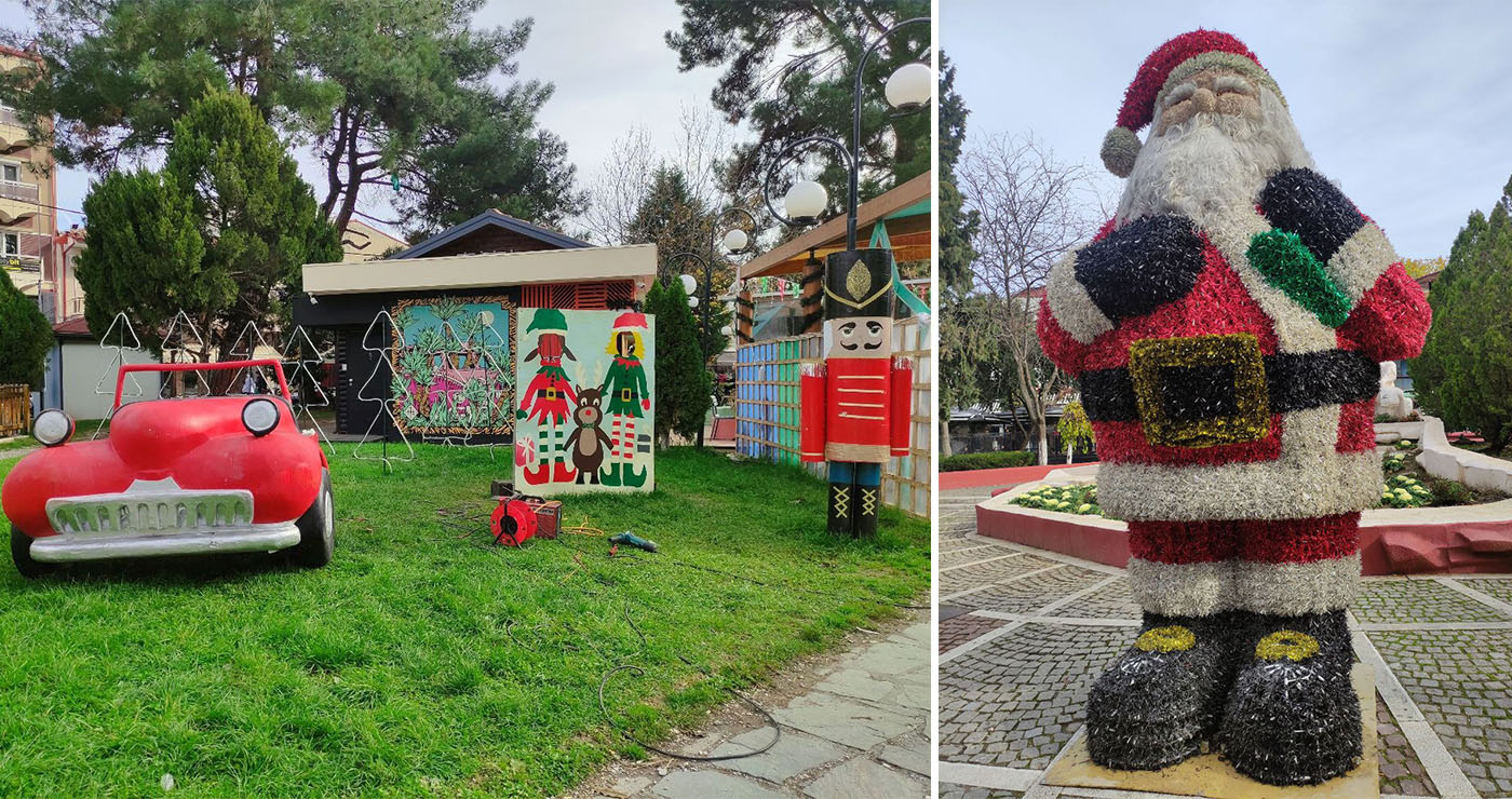 Ξεκίνησε ο στολισμός στην Πτολεμαΐδα: Φάτνη, Άγιος Βασίλης και γιορτινές φιγούρες στο Παλιό Πάρκο (Φωτογραφίες)