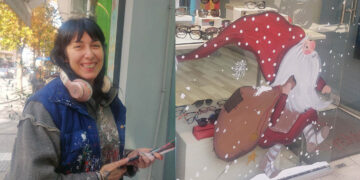 Η ζωγραφική σε βιτρίνες καταστημάτων ! (ρεπορτάζ της Κούλας Πουλασιχίδου)