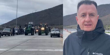 Το κομβόι της Κοζάνης φτάνει στα διόδια και ενώνει τις δυνάμεις του με τους αγρότες (Βίντεο)