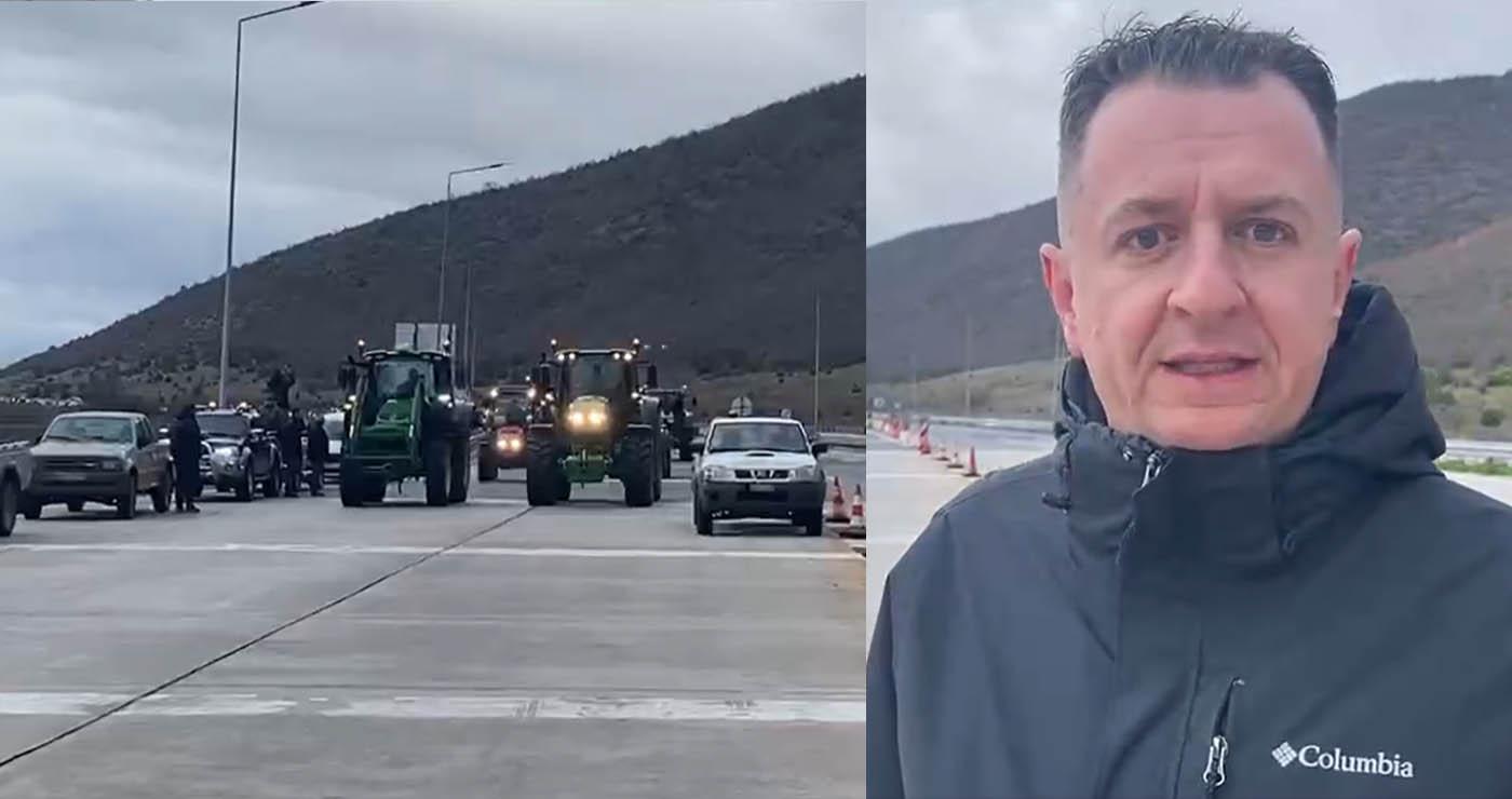 Το κομβόι της Κοζάνης φτάνει στα διόδια και ενώνει τις δυνάμεις του με τους υπόλοιπους αγρότες (Βίντεο)