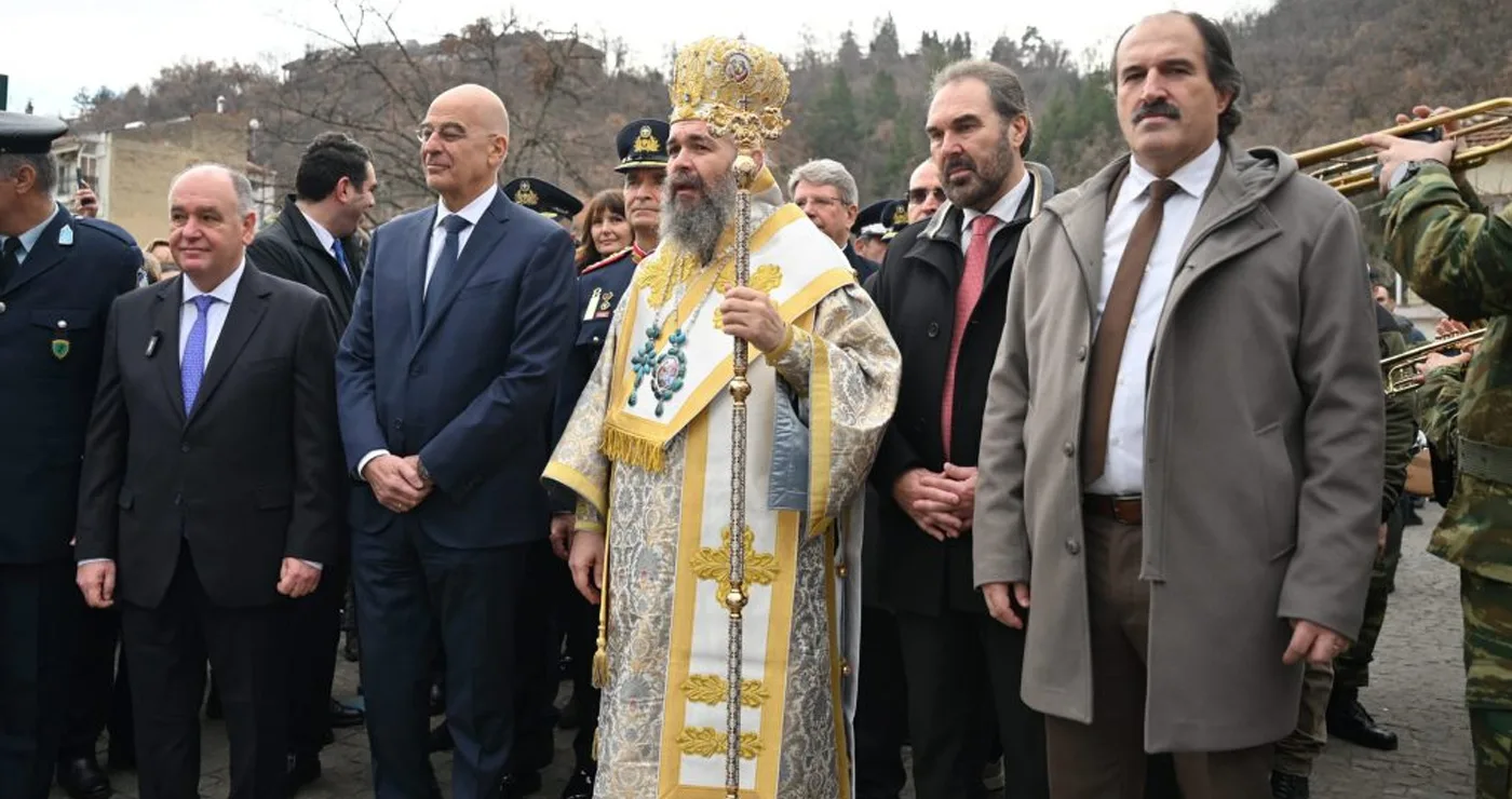 Ο Υπουργός Εθνικής Άμυνας Νίκος Δένδιας στον εορτασμό των Θεοφανείων στη Φλώρινα