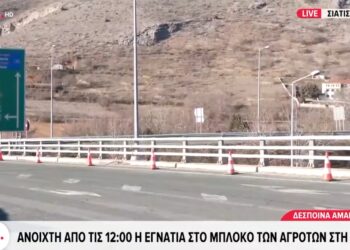 Ανοιχτή η Εγνατία στο μπλόκο των αγροτών στη Μπάρα (video)