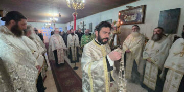 Μέγας Πανηγυρικός Εσπερινός τελέστηκε στον πανηγυρίζοντα Ι.Ν. Αγίου Αντωνίου της Τ.Κ. Φαραγγίου του Δήμου Αμυνταίου (ρεπορτάζ της Κούλας Πουλασιχίδου)