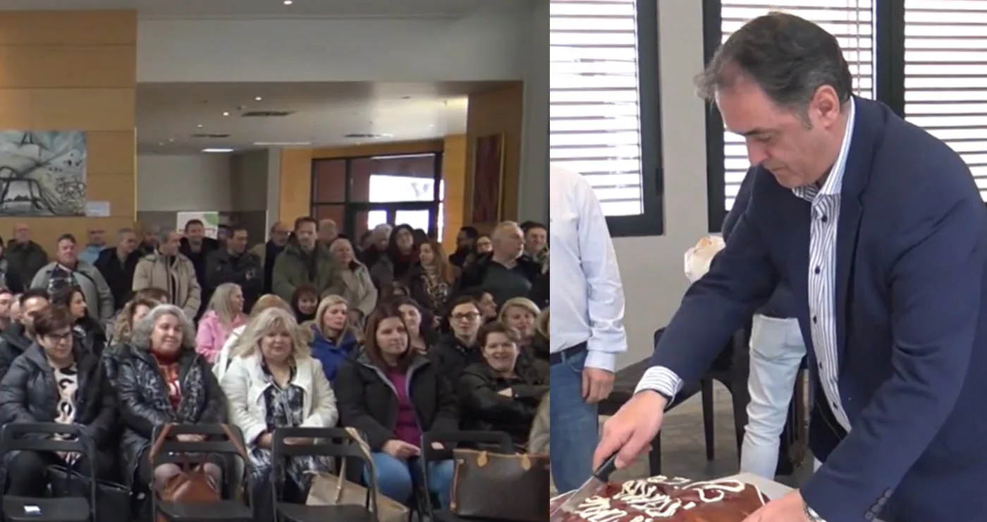 Κοζάνη: Έκοψαν την πίτα τους οι δημοτικοί υπάλληλοι (Βίντεο Top Channel)