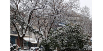 Είδαμε “άσπρη” μέρα – Πυκνή χιονόπτωση στην Πτολεμαΐδα