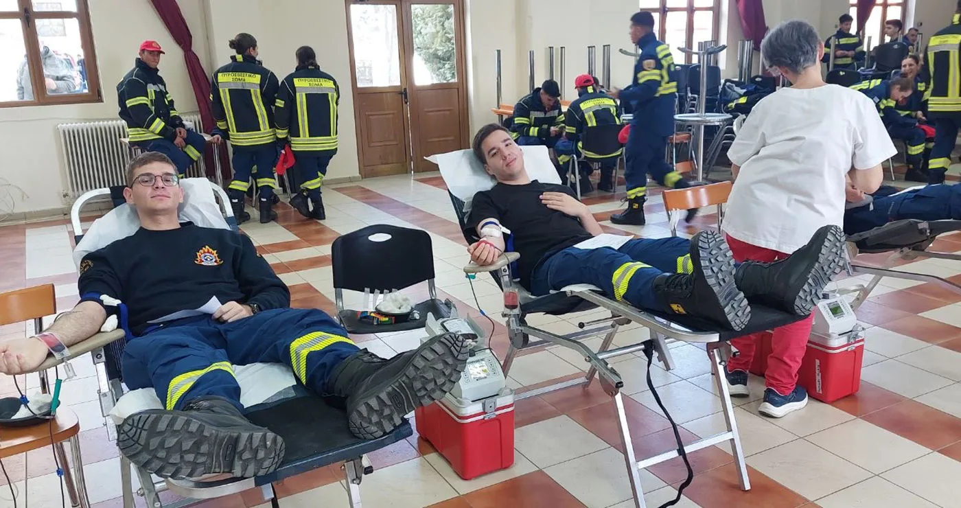 Αγιασμός – Εθελοντική αιμοδοσία Παραρτήματος Σχολής Πυροσβεστών Τσοτυλίου