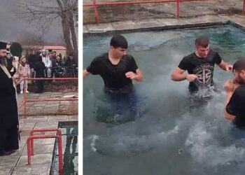 Αγιασμός των υδάτων και στο Σκλήθρο Φλώρινας (Βίντεο)