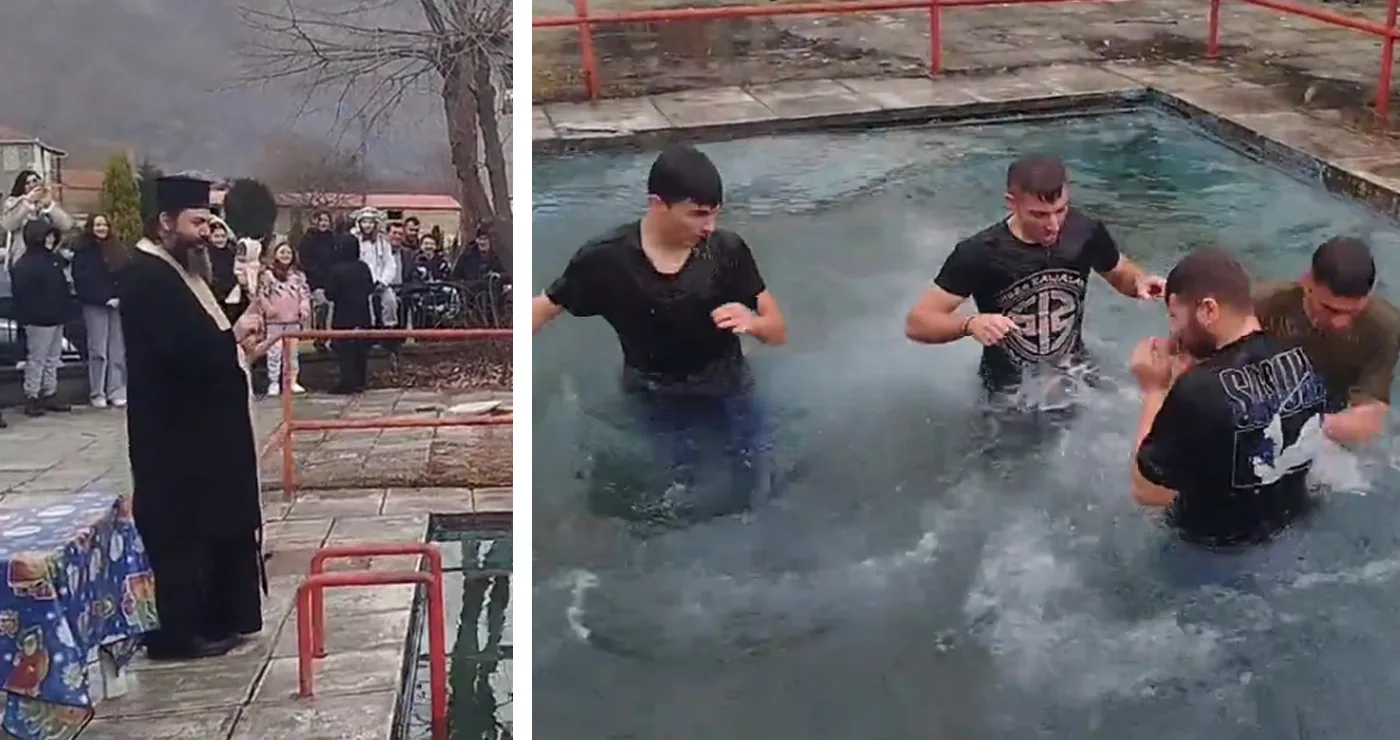 Αγιασμός των υδάτων και στο Σκλήθρο Φλώρινας (Βίντεο)