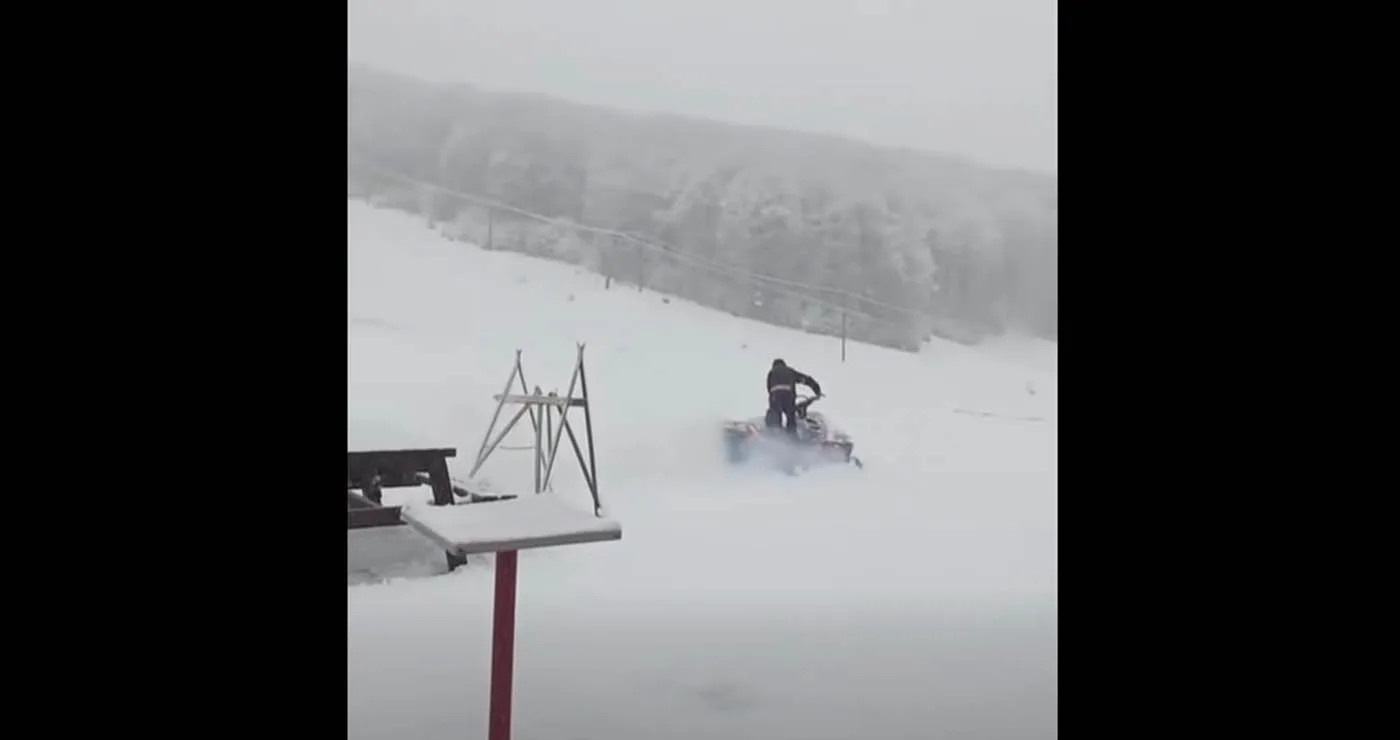 Χιόνια στη Βίγλα: Λευκό τοπίο στο Χιονοδρομικό Κέντρο Πισοδερίου (Βίντεο)