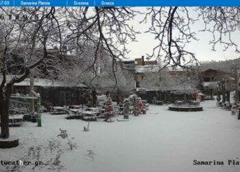 Πυκνές χιονοπτώσεις στα ορεινά της Δυτικής Μακεδονίας – Δείτε ζωντανή εικόνα