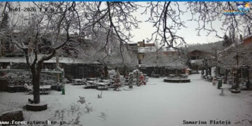 Πυκνές χιονοπτώσεις στα ορεινά της Δυτικής Μακεδονίας – Δείτε ζωντανή εικόνα