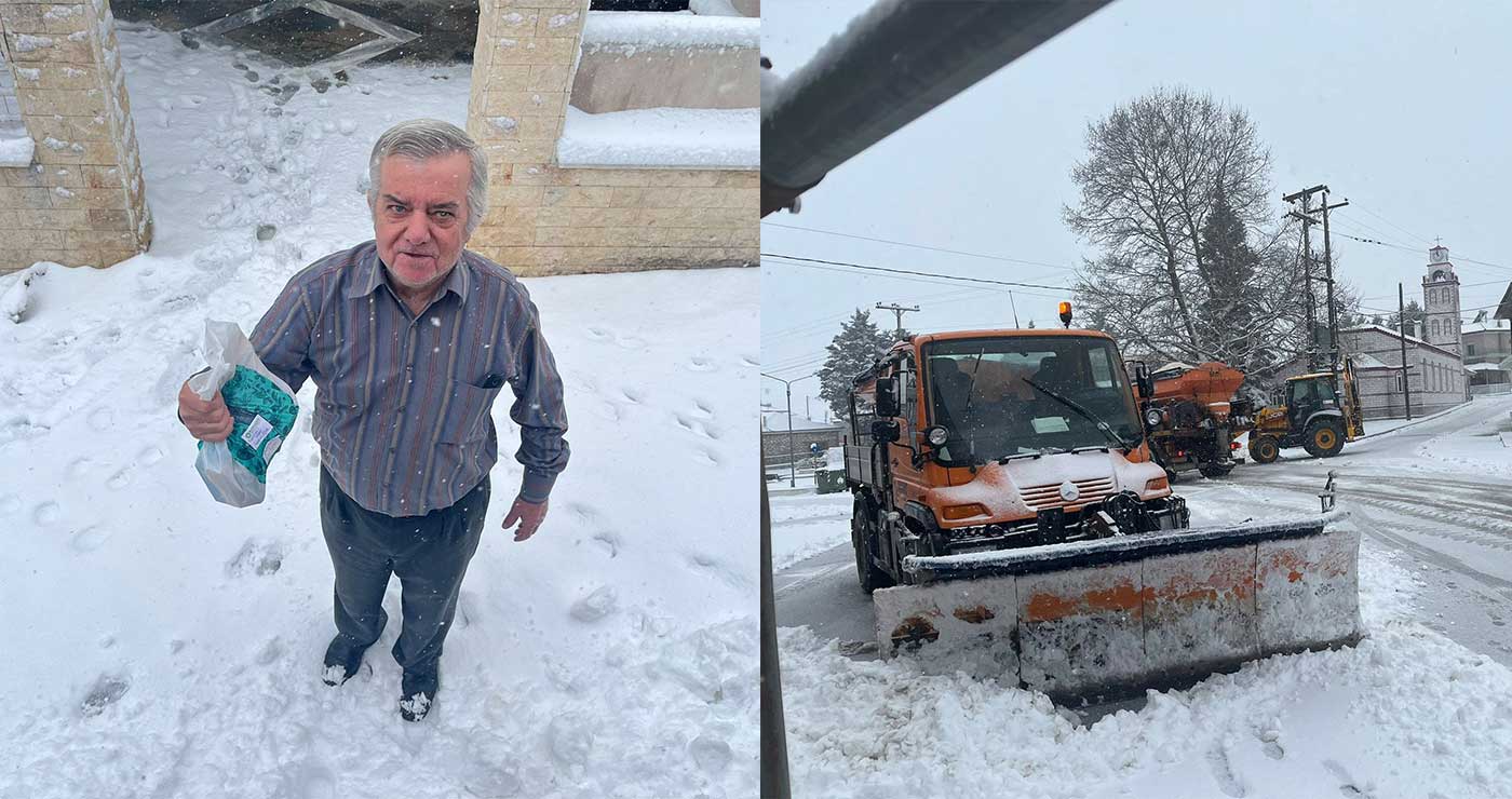 Χρ. Ελευθερίου (Σέρβια): “Τα φάρμακα φτάνουν στους κατοίκους και με εκχιονιστικά” – ΦΩΤΟ από τα κατάλευκα Καμβούνια