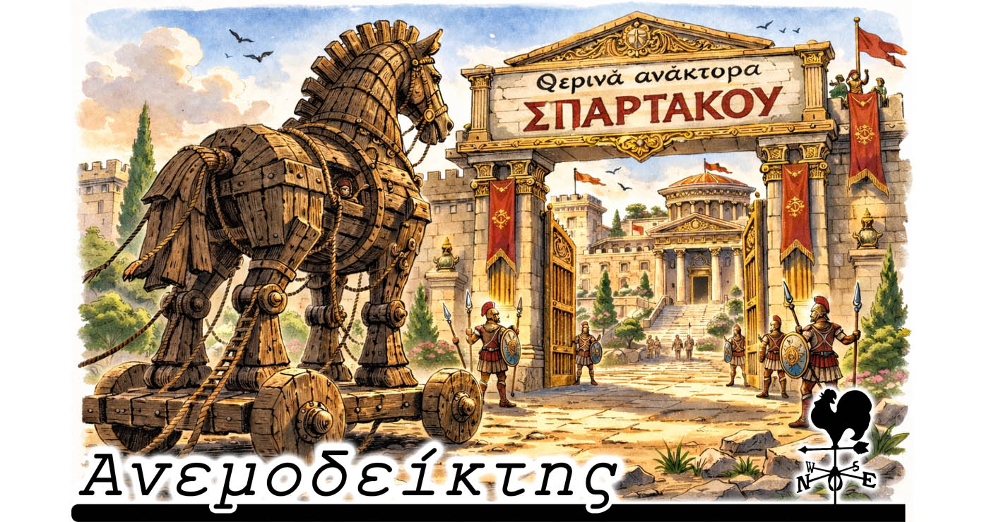 Ο Δούρειος Ίππος και η έφοδος στα θερινά ανάκτορα του Σπάρτακου! – O Aνεμοδείκτης σχολιάζει (21/2)