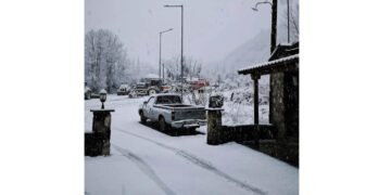 Λευκό τοπίο σήμερα στο Ανταρτικό Φλώρινας