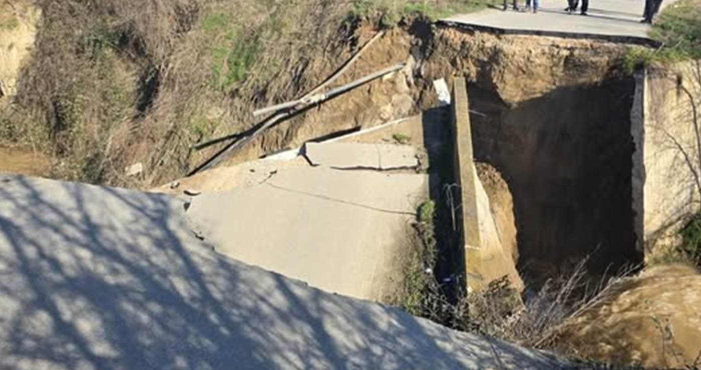 Κατέρρευσε γέφυρα στον δρόμο Βεγόρας–Μανιακίου – Διακοπή κυκλοφορίας