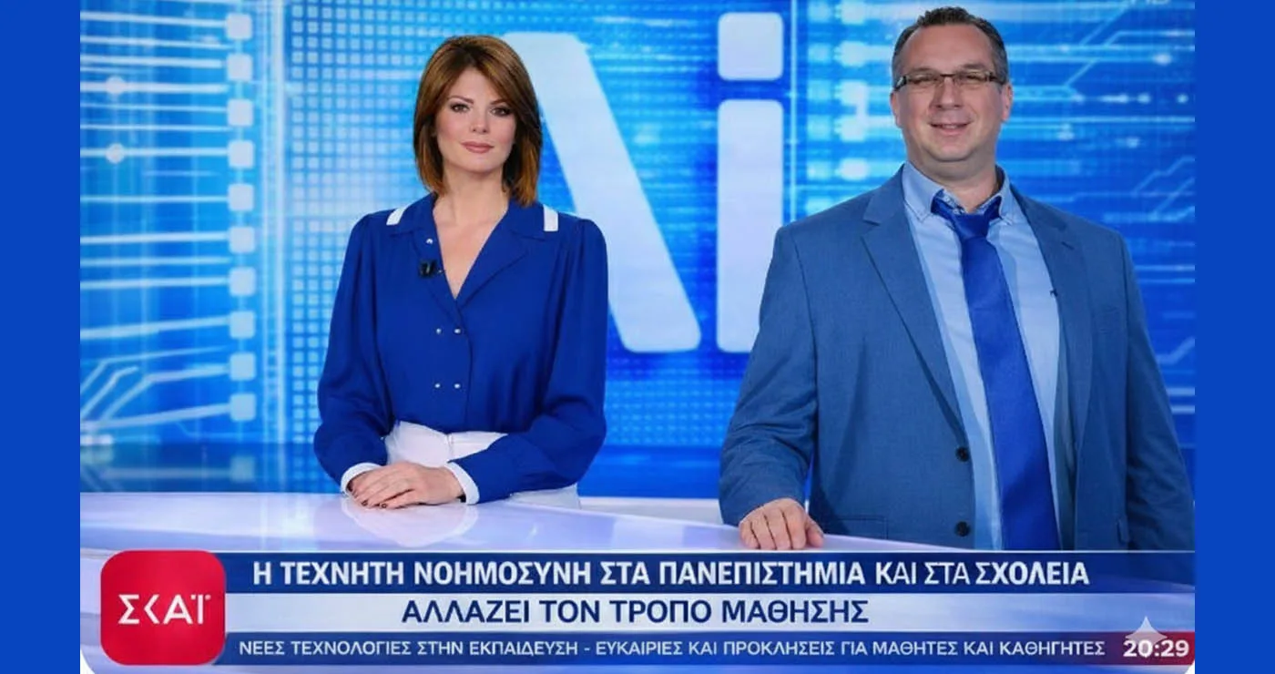 Τεχνητή Νοημοσύνη και Εκπαίδευση στην Ελλάδα: Η παρέμβαση του Εκπαιδευτικού Μάριου Παπαευσταθίου στο κεντρικό δελτίο ειδήσεων του ΣΚΑΪ