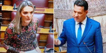 “Ρίνγκ” Γεωργιάδη – Πέρκα στη Βουλή: “Δεν τολμήσατε να έρθετε στα εγκαίνια, γιατί το Κ.Υ. Αμυνταίου έγινε παλάτι” – “Πήραν για μυαλά σας αέρα στο καράβι για τη Γάζα”