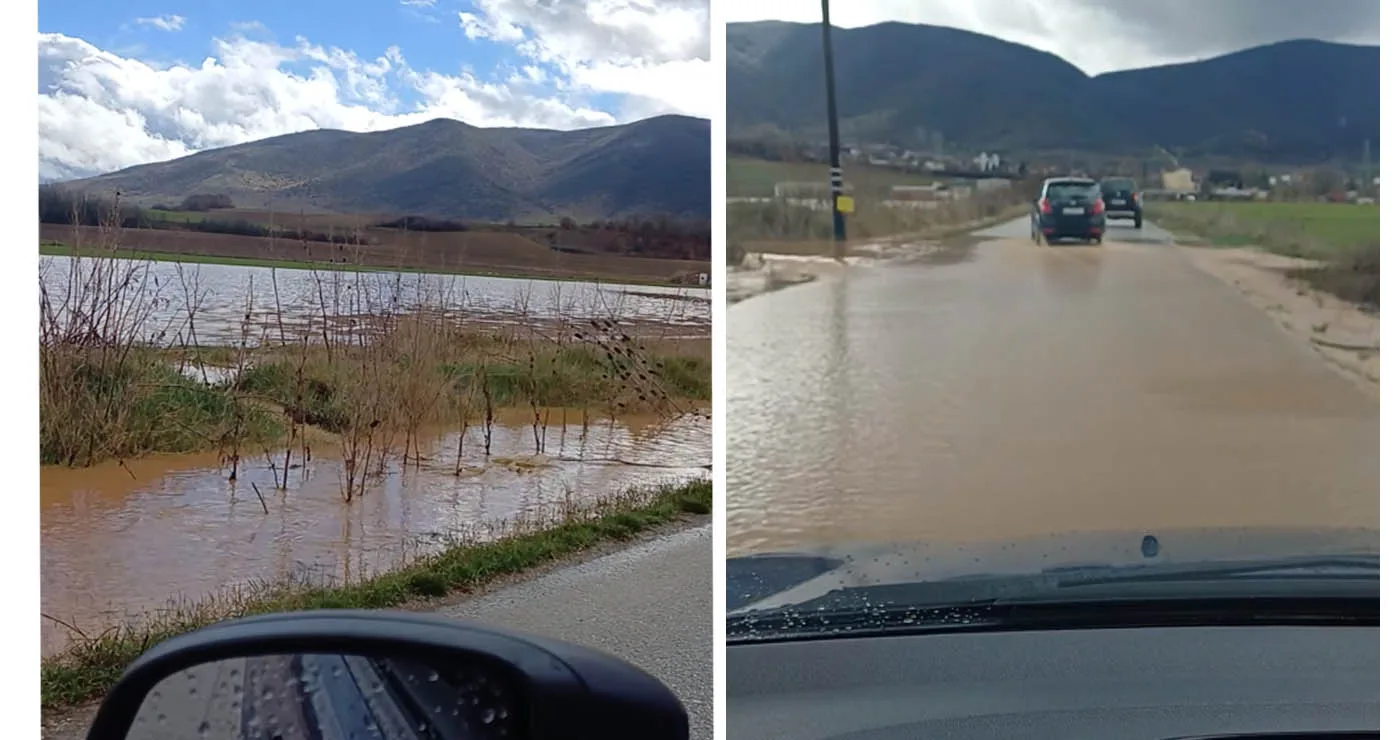 Πτολεμαΐδα: Πλημμύρισε ο δρόμος προς Ασβεστόπετρα λόγω αυξημένης στάθμης στα κανάλια – Με προσοχή η διέλευση