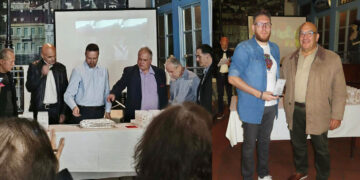 Βράβευση του επίτιμου προέδρου των Δρομέων Υγείας Κοζάνης στα 20 χρόνια της ΕΟΣΛΜΑΥ