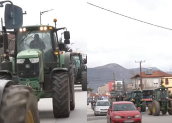 Αγροτικές κινητοποιήσεις: Πραγματοποιήθηκε πορεία με τρακτέρ και συγκέντρωση στο Αμύνταιο